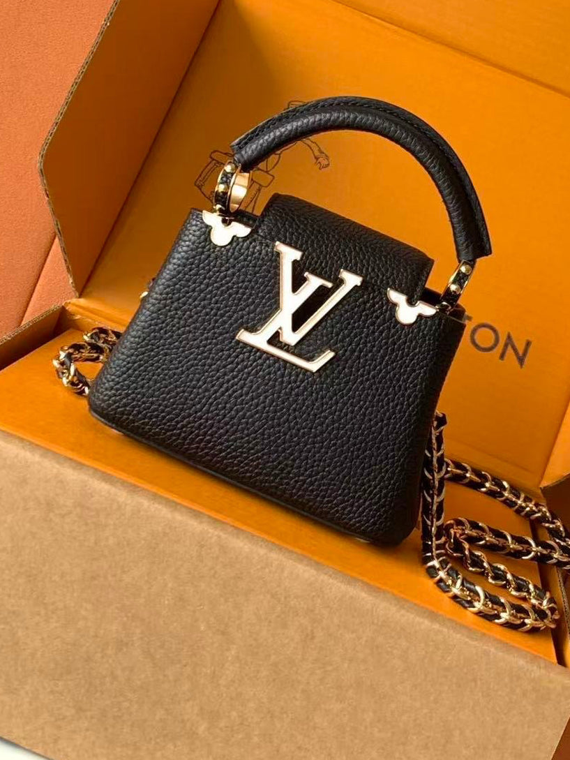 Lv Capucines Mini (Black) (Pre-order)